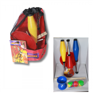 3 x Juggling Backpack - 3 Juggling Balls, 3 Clubs, 1 Diablolo, 1 Chinese Plate & Instructional DVD Madagascar 3 Promotional Set
