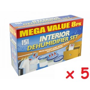 6 x Dehumidifier Mould Damp 8 Pack Interior Hanging Tub Traps Water Moisture by 151