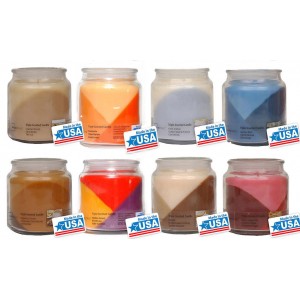 6x Assorted Luxury Wax Candle Glass Jar Triple Scented & Layered Candles 15oz Made in USA