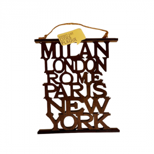 48 x Bucket List Wooden Hanging Plaque Famous Cities