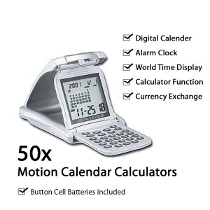 50x  Digital Calendar Calculators with World Time Currency Exchange Timer Alarm Clock