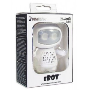 24 x Musibytes eBOT Robot Portable Mini Travel Speaker White iPhone Mobile Laptop