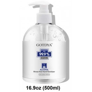 24 x GOTDYA Hand Sanitizer 16.9 oz (500 ml) Pump Bottle 75% Alcohol