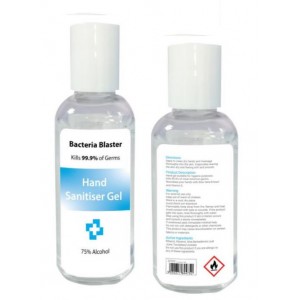 25 Hand Sanitiser 100ml Gel Bacteria Blaster Kills 99.9% CE Approved