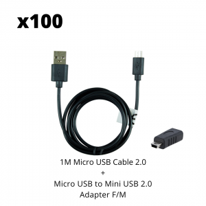 🔌 100 x 1.2M Micro USB Cable 2.0 + Micro USB to Mini USB 2.0 Adapter F/M - Bulk Power Pack! 💪🔋